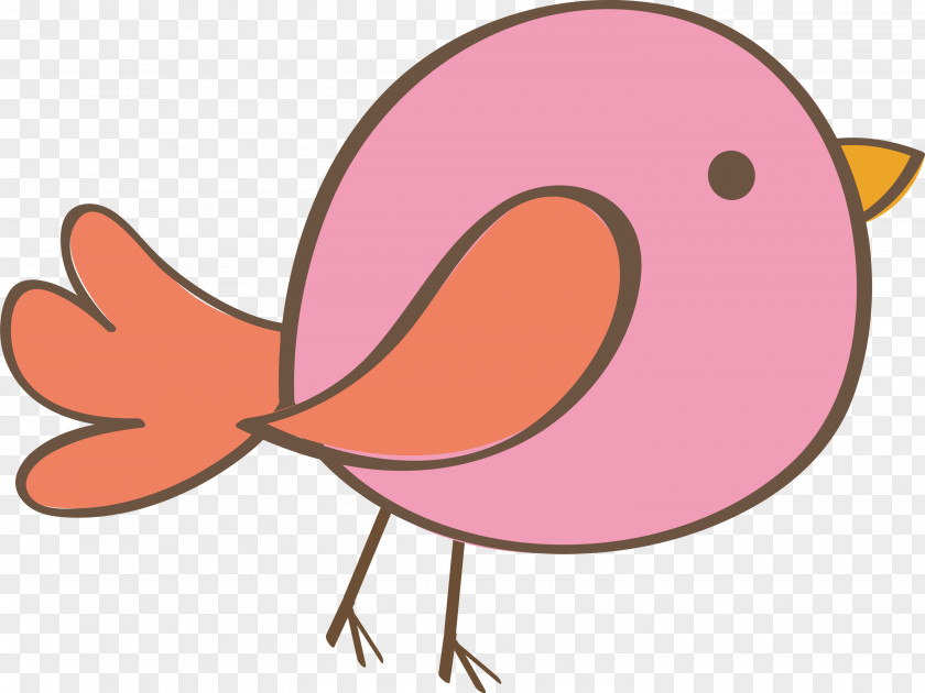 Cartoon Beak Pink M Tail PNG