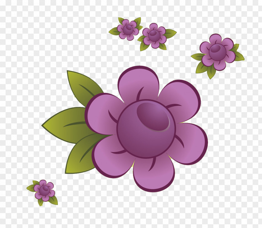 Purple Flower Design Violet Designer PNG