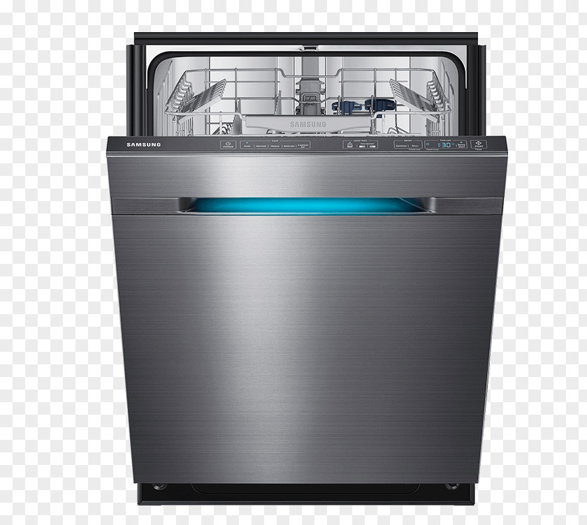 Samsung Dishwasher DW80F800UW DW80J7550U Stainless Steel Home Appliance PNG