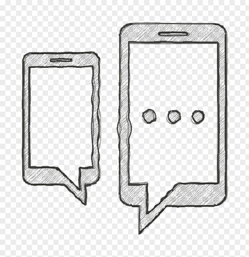 Chat Between Two Smartphones Icon Phone Icons Tools And Utensils PNG