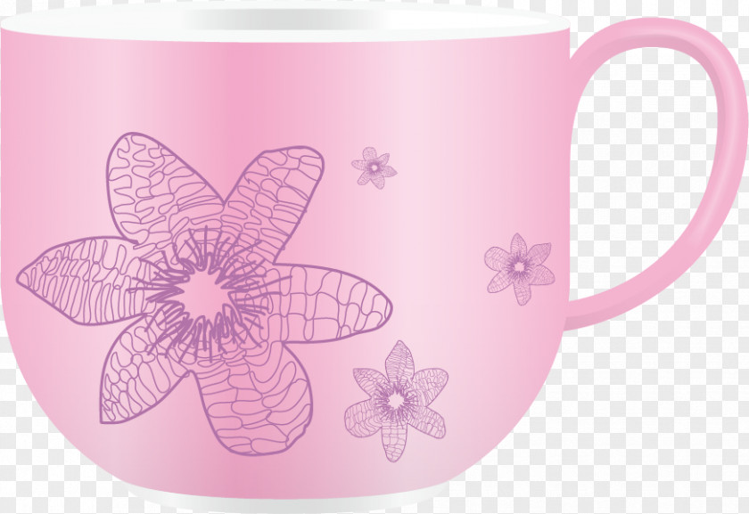 Glass Pattern Coffee Cup Graphic Design PNG