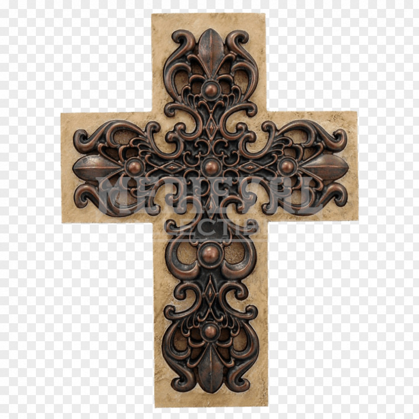 Medieval Cross-wall Statue Figurine Symbol Brown PNG