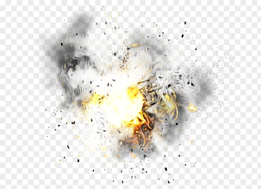 Yellow Fire Explosion Cartoon PNG