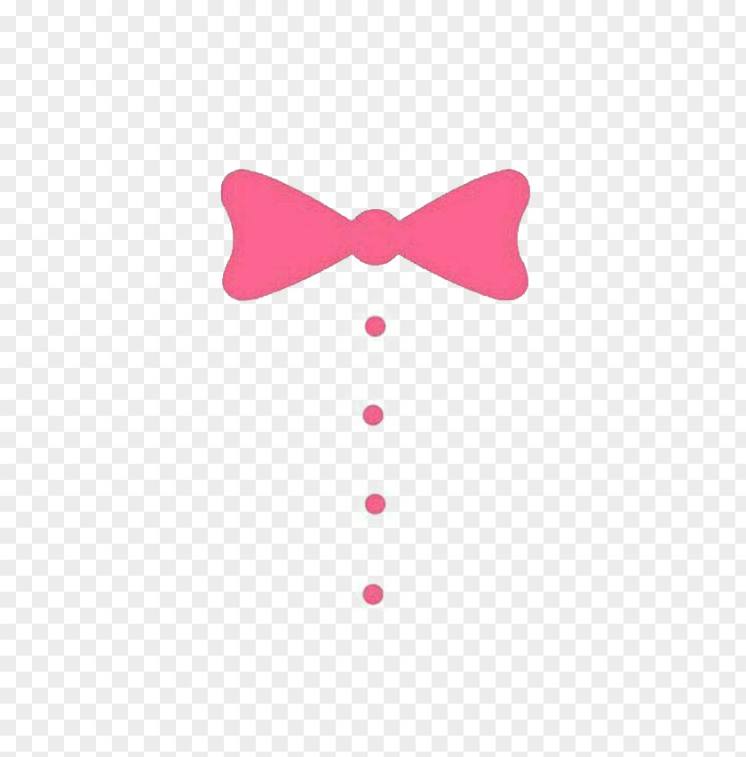 Pink Bowknot Polka Dot Bow Tie Necktie PNG
