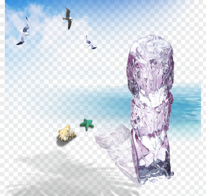 Purple Icicles Text Illustration PNG
