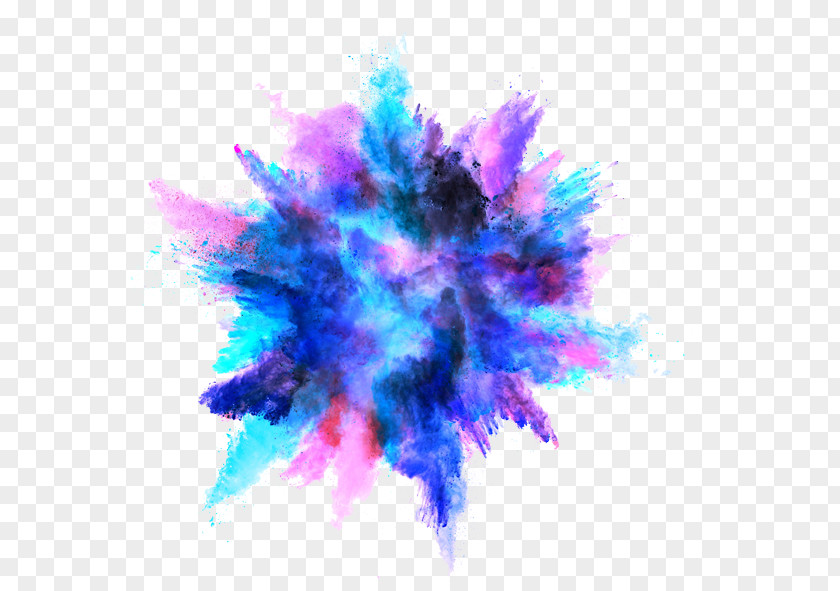 Color Ink Splash Dust Explosion PNG