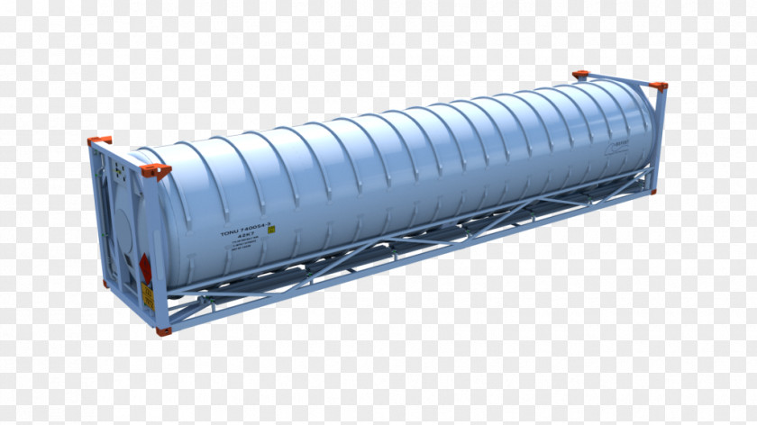 Gas Tank Container Liquefied Natural Intermodal Shipping Freight Transport PNG