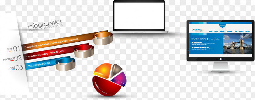 The Percentage Of Computer Ppt Vector Material Laptop Data PNG