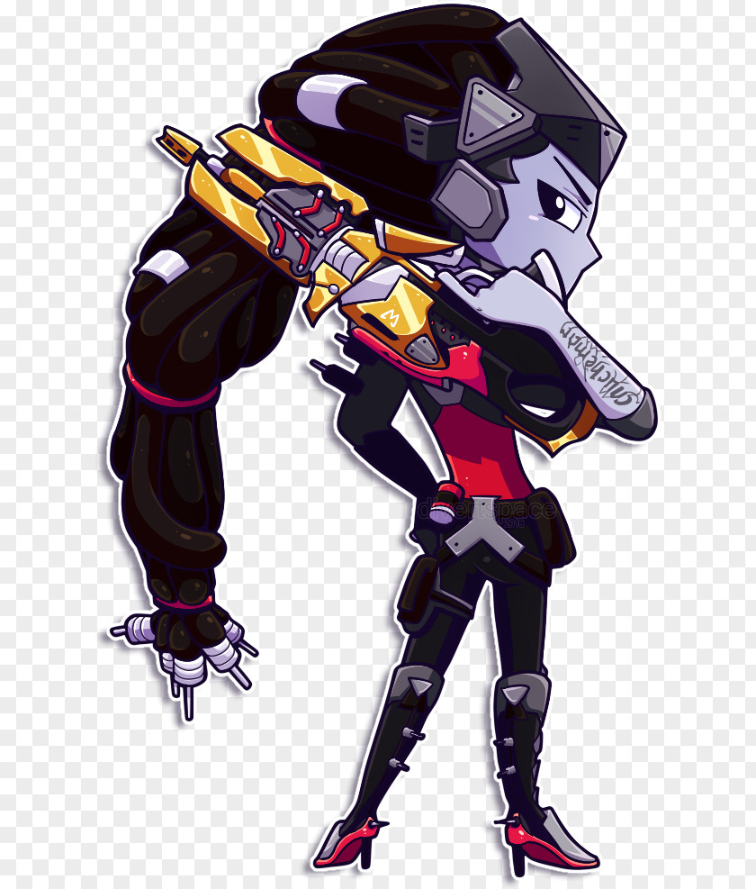 Widowmaker Draw Mecha Supervillain Animated Cartoon PNG