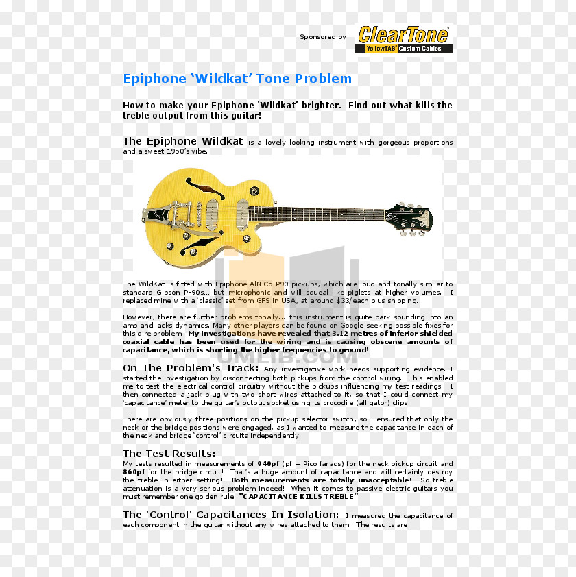 Electric Guitar Epiphone Wildkat Royale Archtop PNG