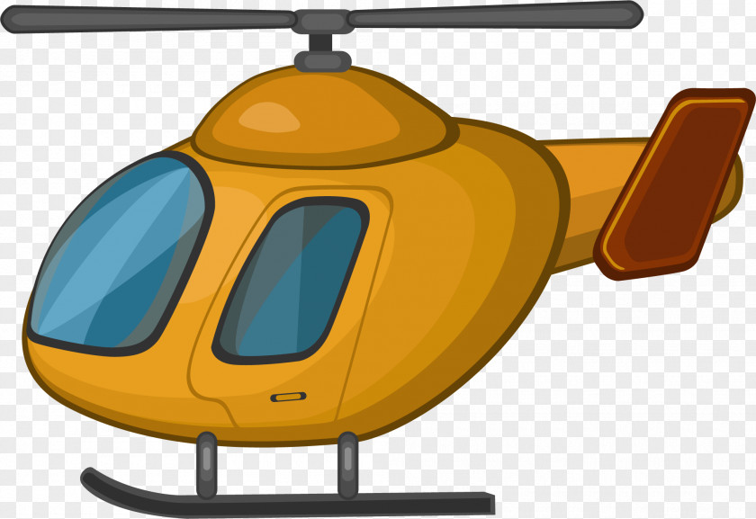 Hand Painted Yellow Helicopter Jigsaw Puzzle PNG