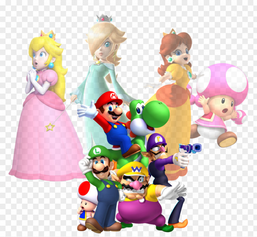 Luigi Super Mario Bros. Toad Rosalina Princess Peach PNG