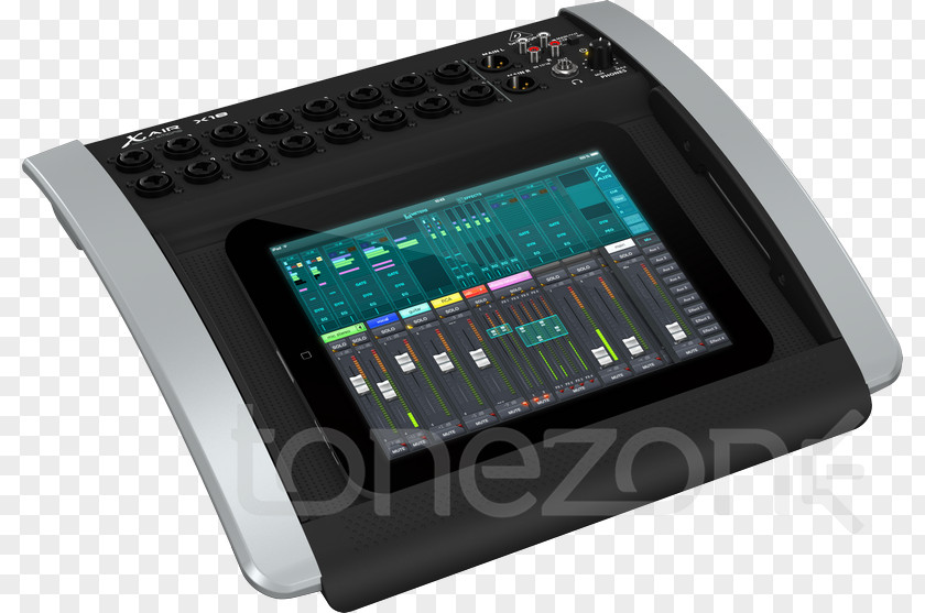 Microphone Behringer X Air X18 XR18 Audio Mixers Digital Mixing Console PNG