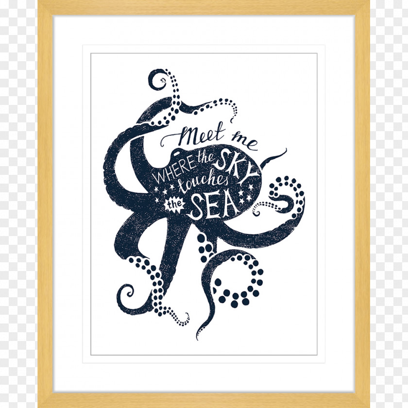 Poster Wall Octopus Drawing PNG