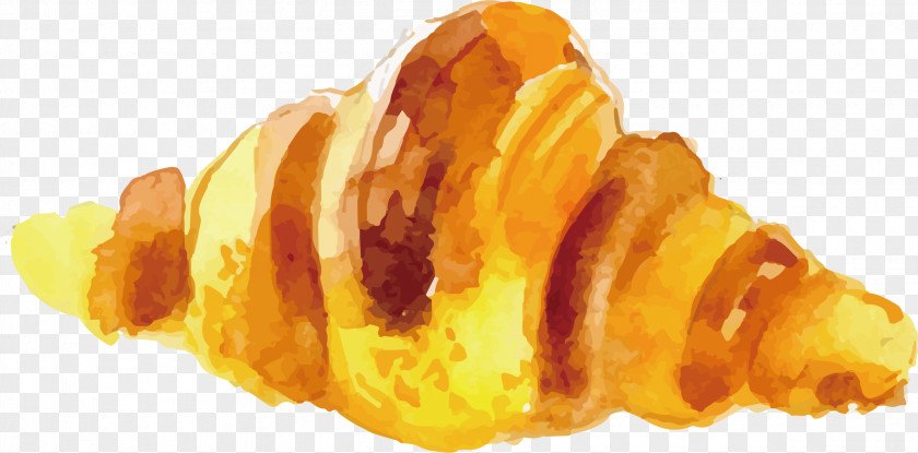 Vector Hand-painted Delicious Croissant Doughnut Bakery Bread Stuffing PNG
