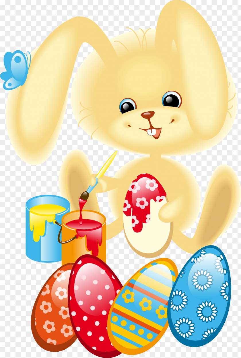 Easter Bunny Rabbit Garland Egg PNG