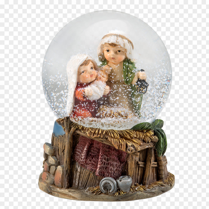 Snow Kids Nativity Scene Christmas Ornament Globes Of Jesus PNG