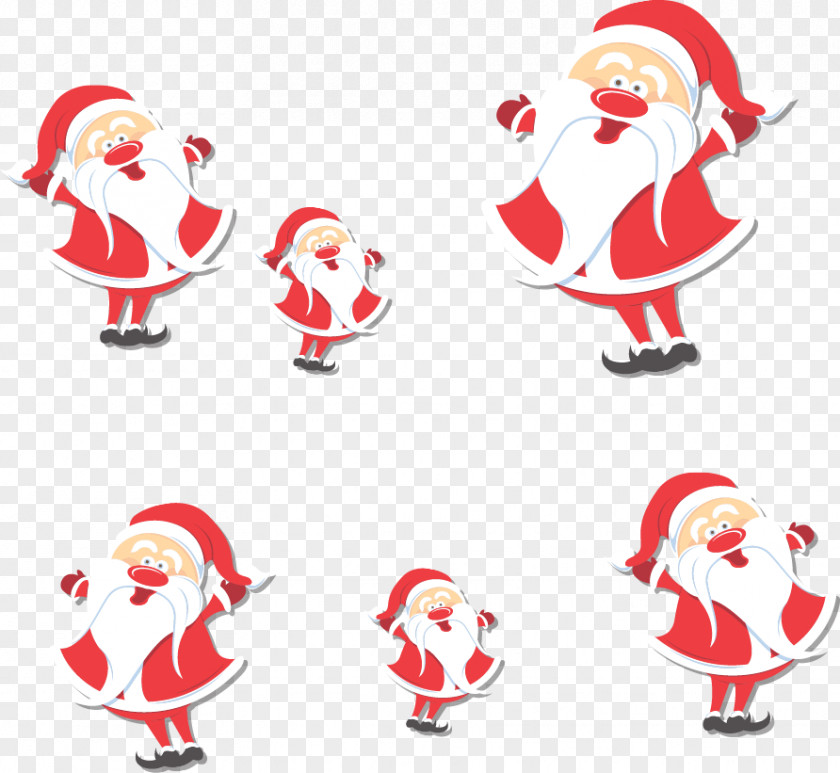 Vector A Set Of Santa Claus Christmas Ornament Clip Art PNG