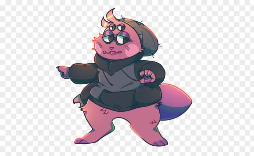 Furry Monster Animal Pink M Legendary Creature Clip Art PNG