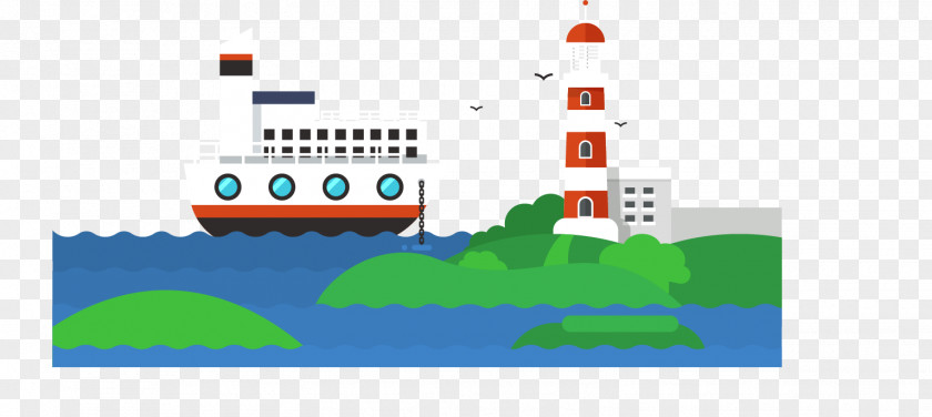 Ship At Sea Illustration PNG
