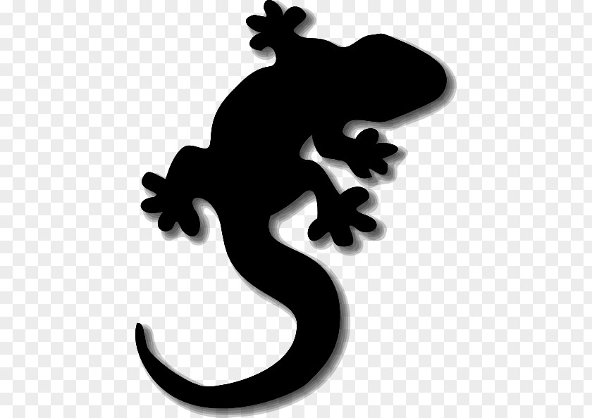 Gecko Silhouette Cliparts Lizard Reptile Common Iguanas Clip Art PNG