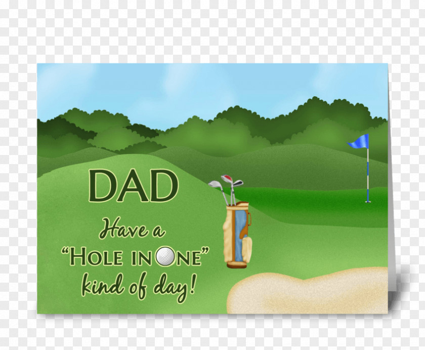 Happy Fathers Day Card Greeting & Note Cards Golf Father's Sports Hole In One PNG