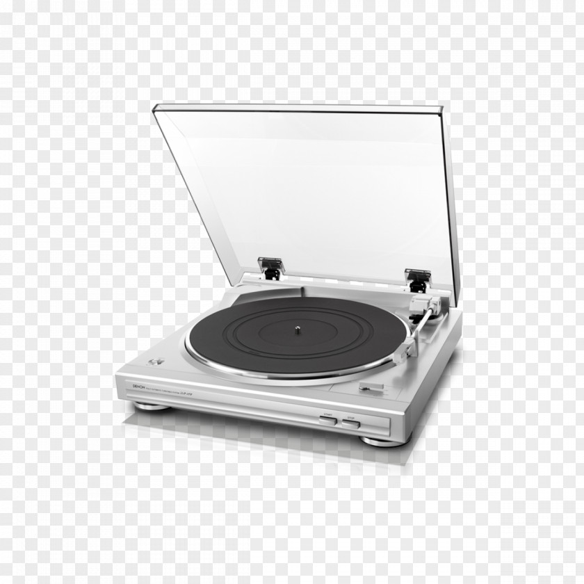 Turntable DENON DP-29F Silver Phonograph Record AV Receiver PNG
