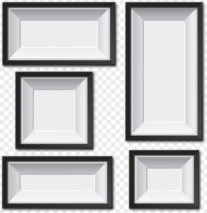 Vector White Frame Picture Window PNG