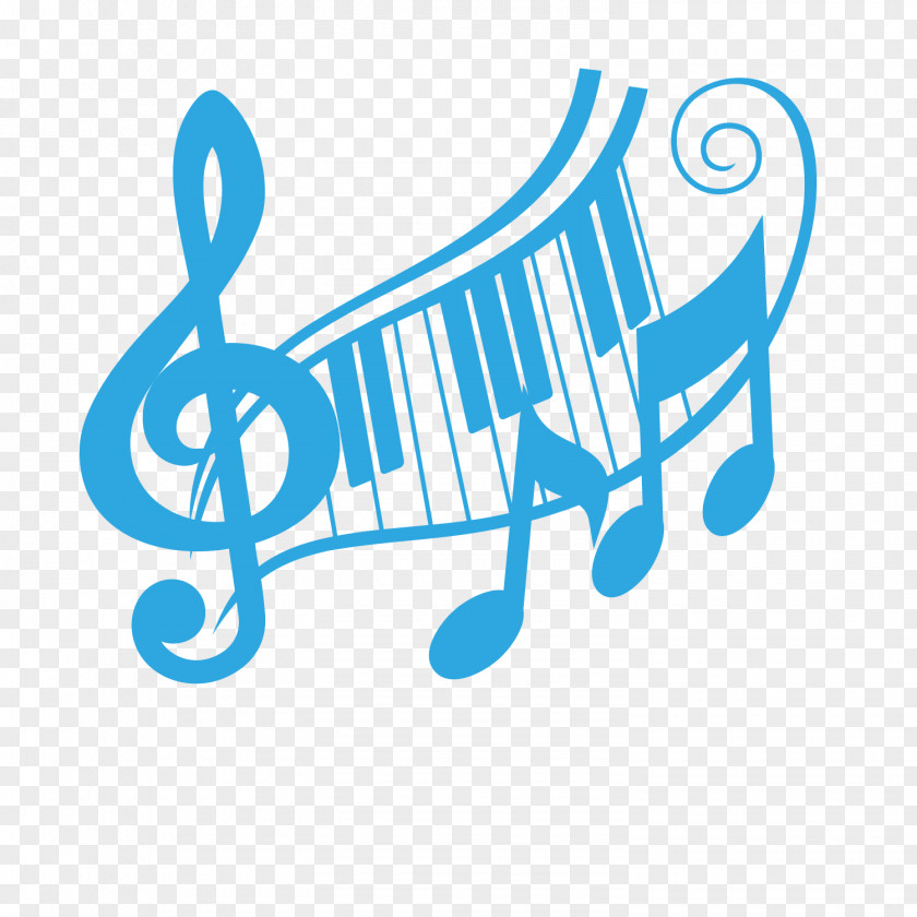 Wall Decal Musical Note Art PNG decal note Art, Blue simple music sonic line material clipart PNG