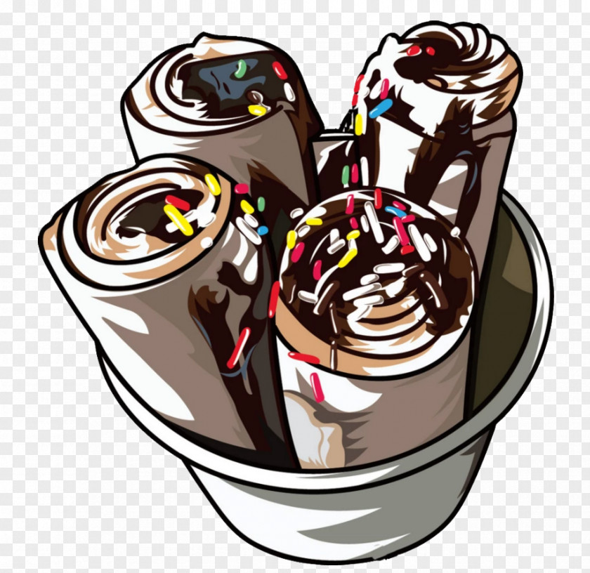 A Bucket Of Ice Cream Cone Sundae PNG
