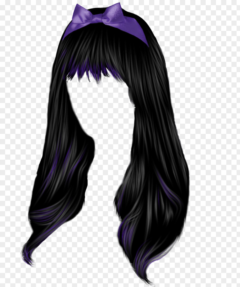 Women Hair Image Black Coloring Hairstyle Long PNG