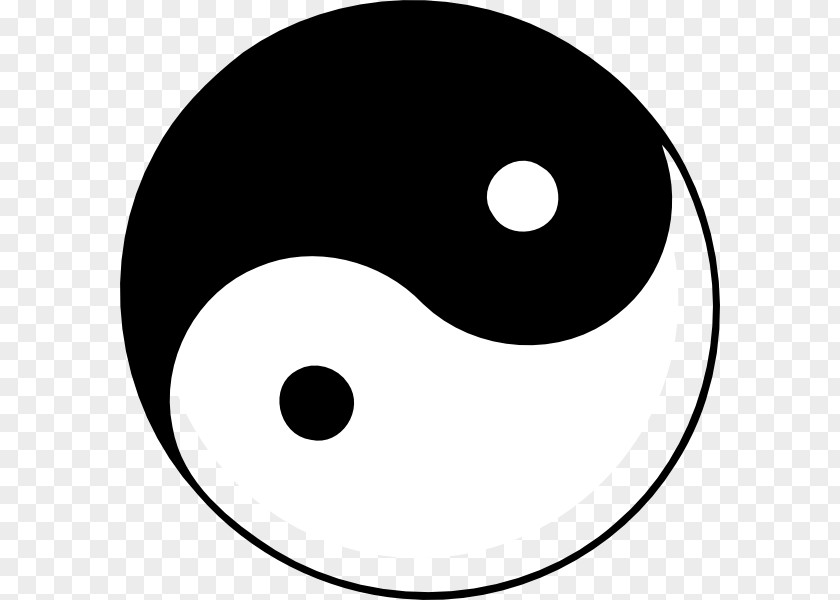 Yin Yang Black And White Clip Art PNG