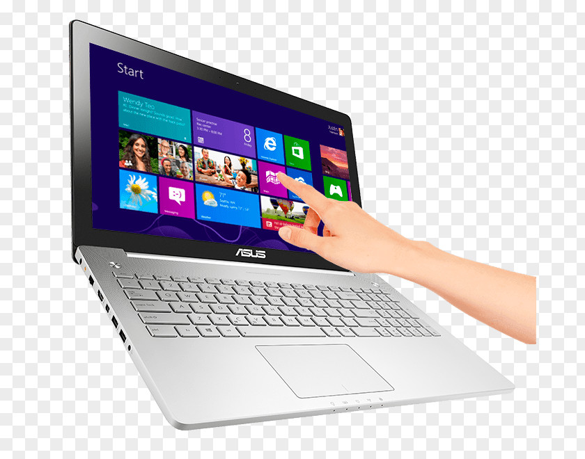 Asus Touchscreen Laptop Designo Display MX27UQ Intel N550 PNG