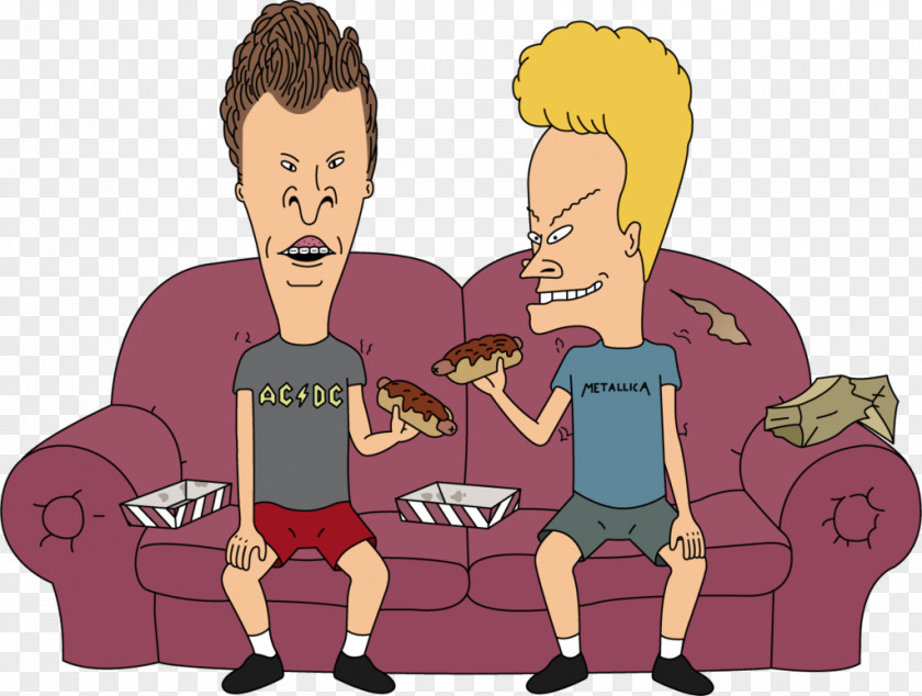 Beavis And Butthead On A Sofa PNG and on Sofa, cartoon character illustrations clipart PNG