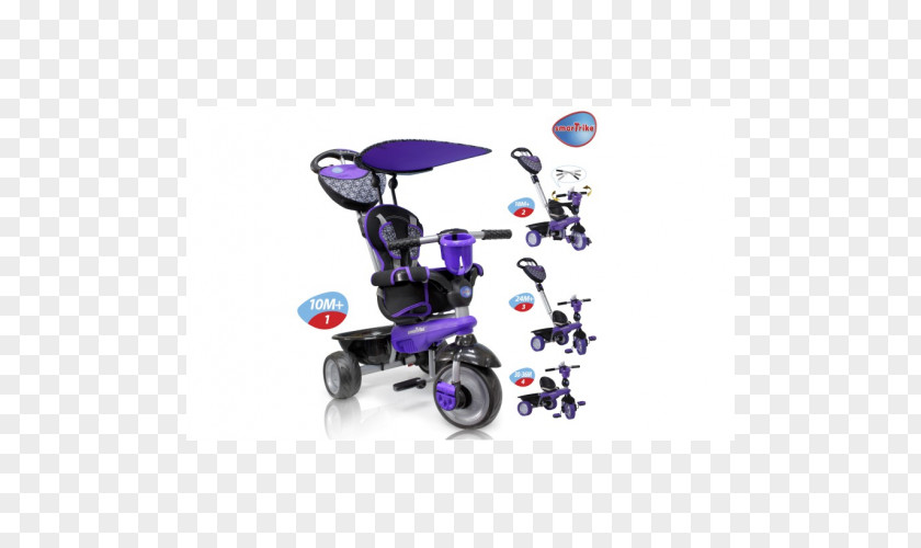 Purple Vehicle Smart-Trike Spark Touch Steering 4-in-1 Tricycle PNG