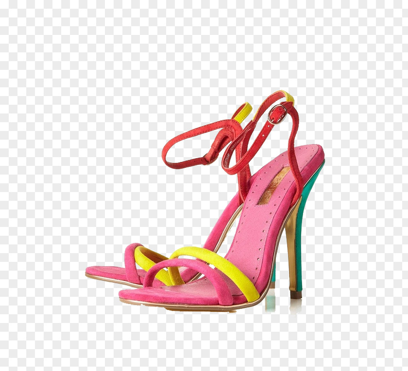 Red, Yellow, Blue Sandals Sandal Shoe Topshop High-heeled Footwear Stiletto Heel PNG
