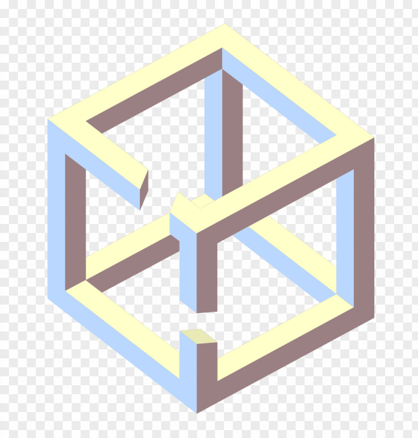 Various Angles Impossible Cube Penrose Triangle Object Drawing PNG