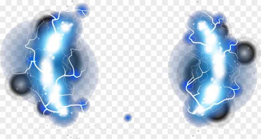 Blue Lightning Effect Organism Wallpaper PNG