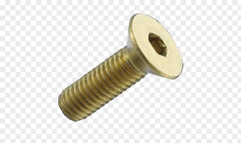 Brass Screw Fastener Countersink Bolt PNG