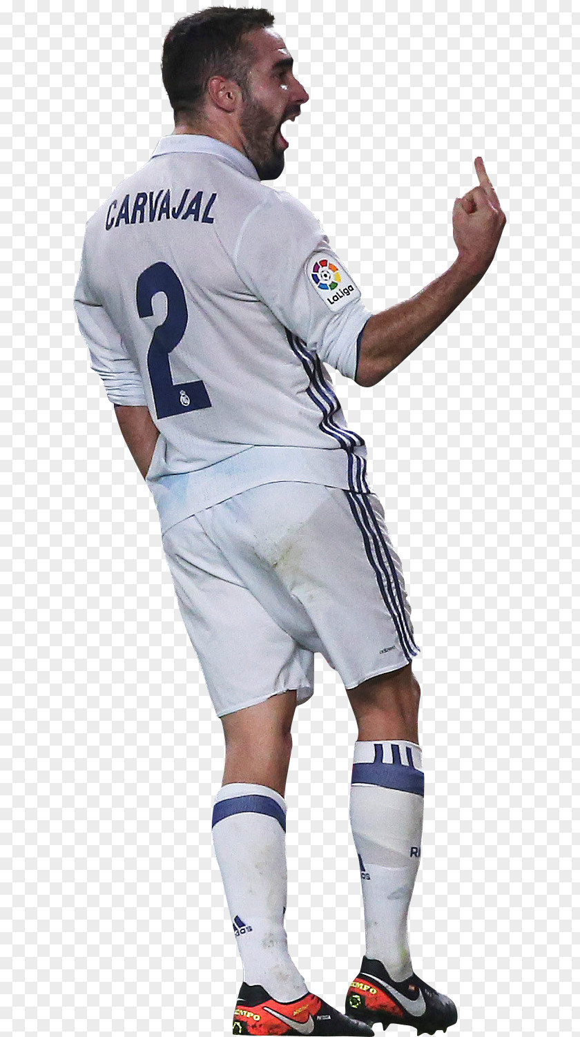 Football Dani Carvajal Real Madrid C.F. 2016–17 La Liga Jersey Rendering PNG