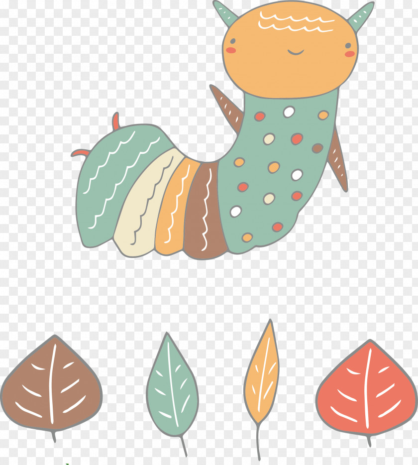 Hand-painted Caterpillars Caterpillar Clip Art PNG