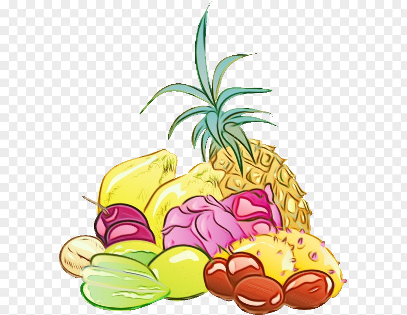 Pineapple Superfood Clip Art Illustration PNG
