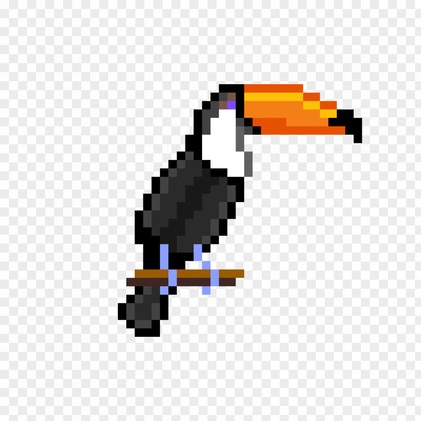 Toucan Summer Vacation Pixel Art Video Games Drawing Image PNG