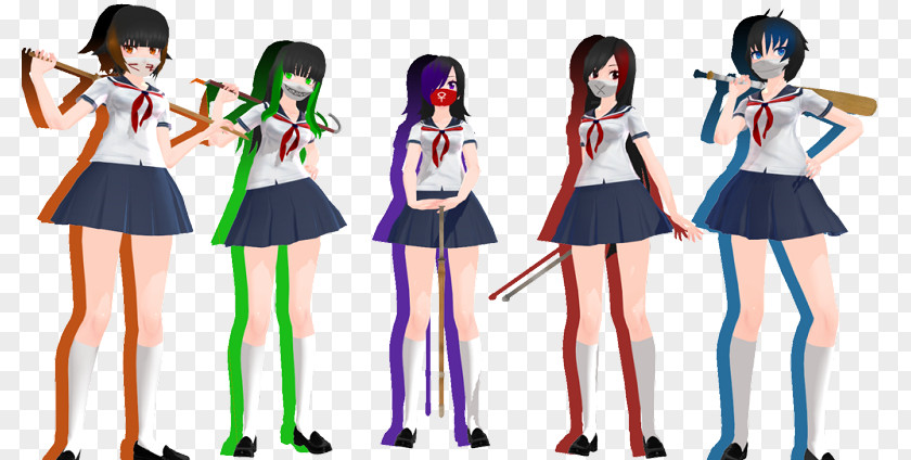Yandere Simulator Character Delinquent Female PNG