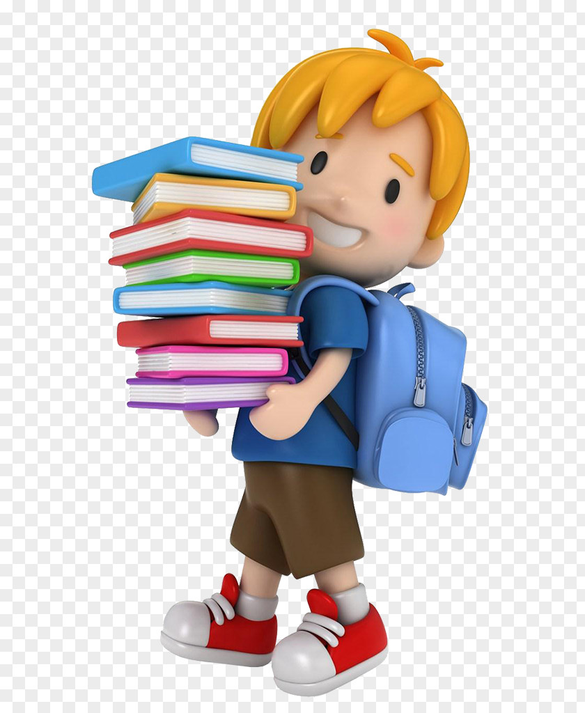 3D Children Hold Books Computer Graphics Child School Stock Photography Clip Art PNG