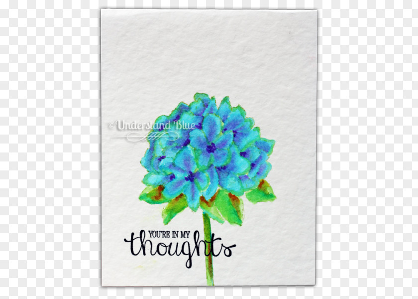 CleanColor Turquoise Cobalt Blue Teal Hydrangea PNG