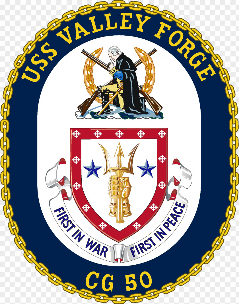 Crest United States USS Valley Forge (CG-50) American Revolution PNG