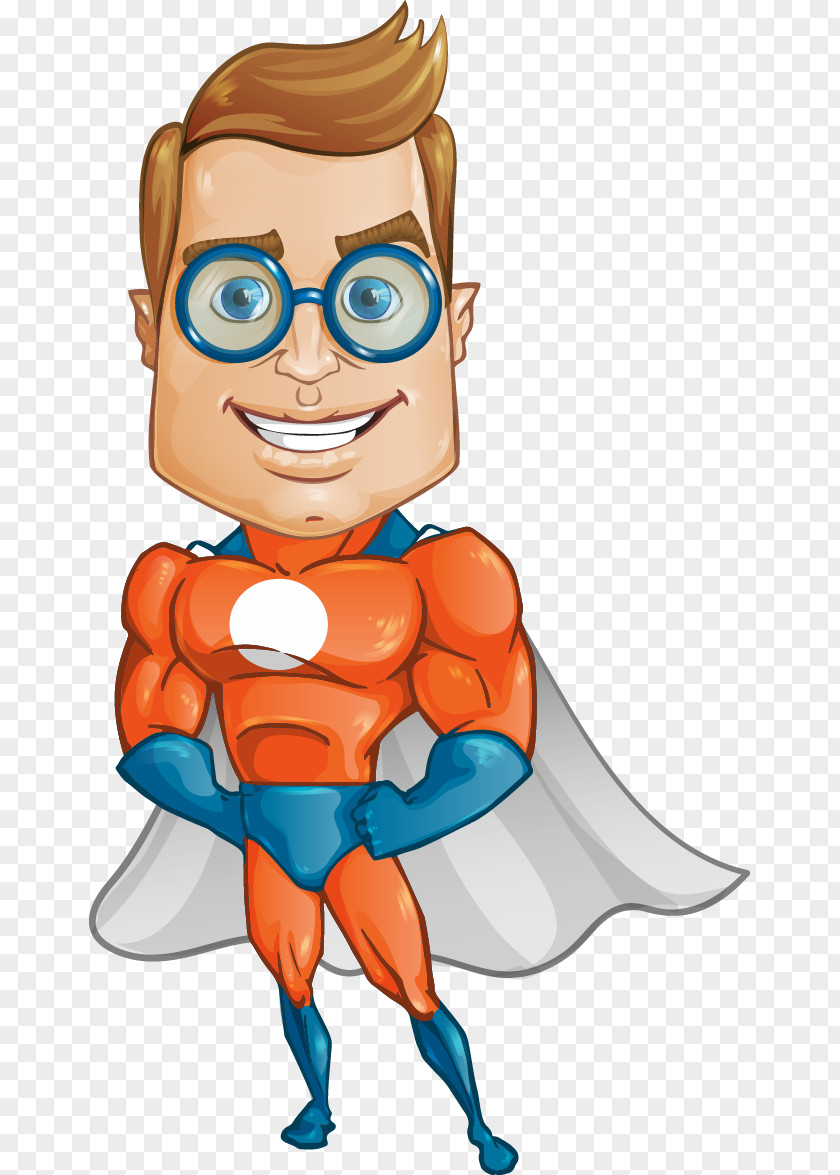 Vector Man Superman Character Cartoon Clip Art PNG