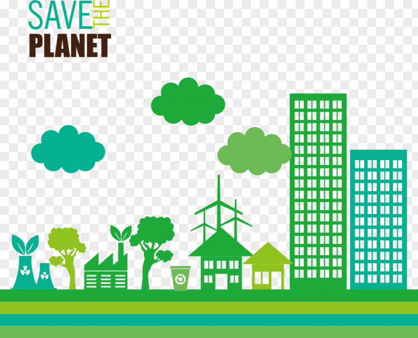 Vector Material Green City Ecology Environmental Protection Photography PNG