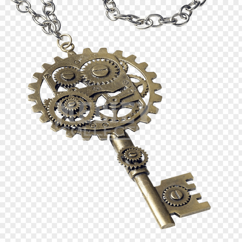 Golden Key Earring Steampunk Clothing Accessories Jewellery Necklace PNG